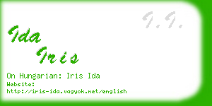 ida iris business card